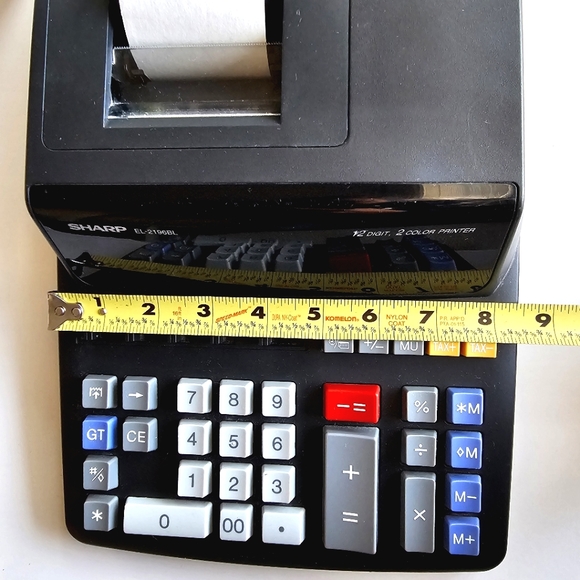 Sharp EL-2196BL 12 Digit Printing Calculator 3.7 LPS - 4-Key Memory, Heavy Duty - Picture 11 of 16